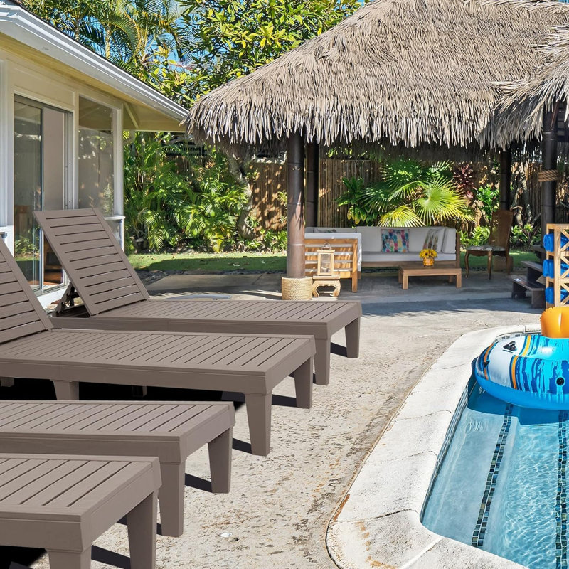 Sharrie Outdoor Metal Chaise Lounge
