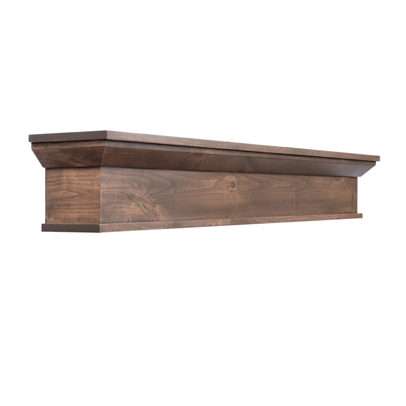Hiromichi Fireplace Mantel, 72", Brown Wood