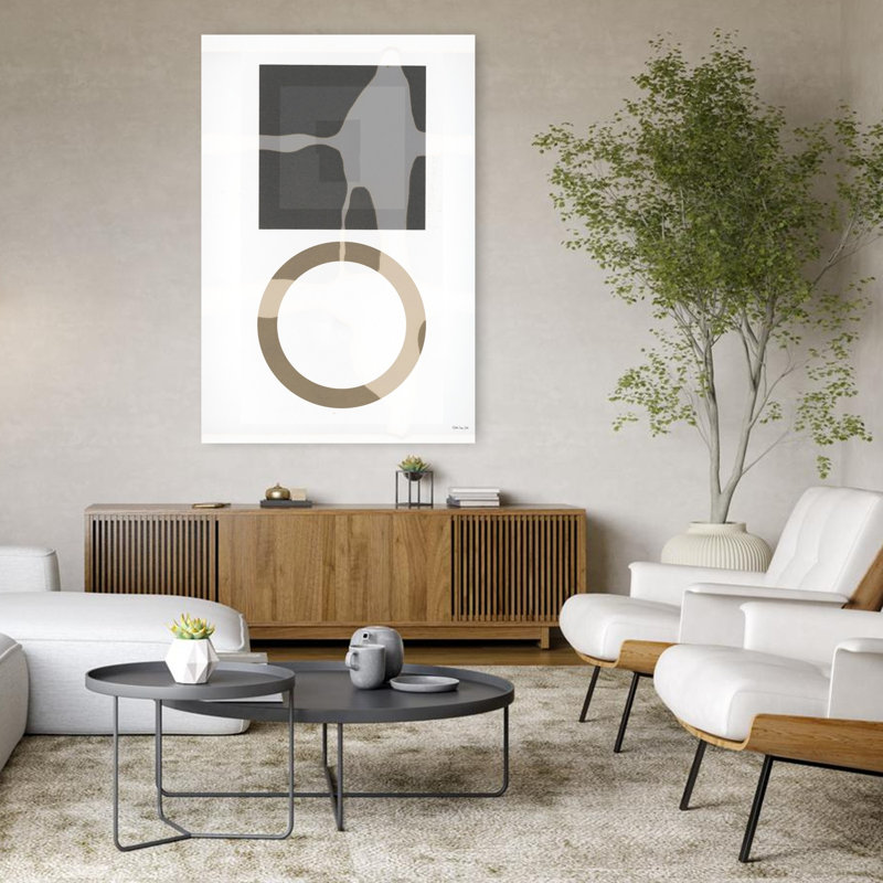Balance, art géométrique abstrait contemporain, H 48 po x l 32 po