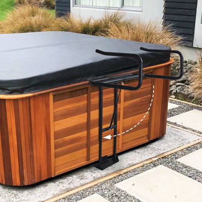 Hydraulic Swimming Pool Spa Cover Lift, Hot Tub Cover Lift, Adjustable Height 30''-40'' and Width 32''-52'', Mounted Underneath on One Side for Various Sizes of Bathtubs Hot Tubs & Spas