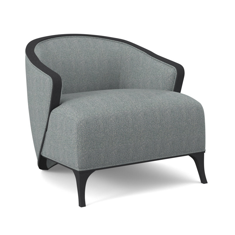 Fauteuil demi-tonneau Penegrine, Espresso, Maya cyan