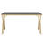 Sherry Glass Top Metal Base Dining Table-1185504287