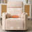 Zeno Oversized Swivel Recliner Chair With Massage And Heat,  Beige-1349534351