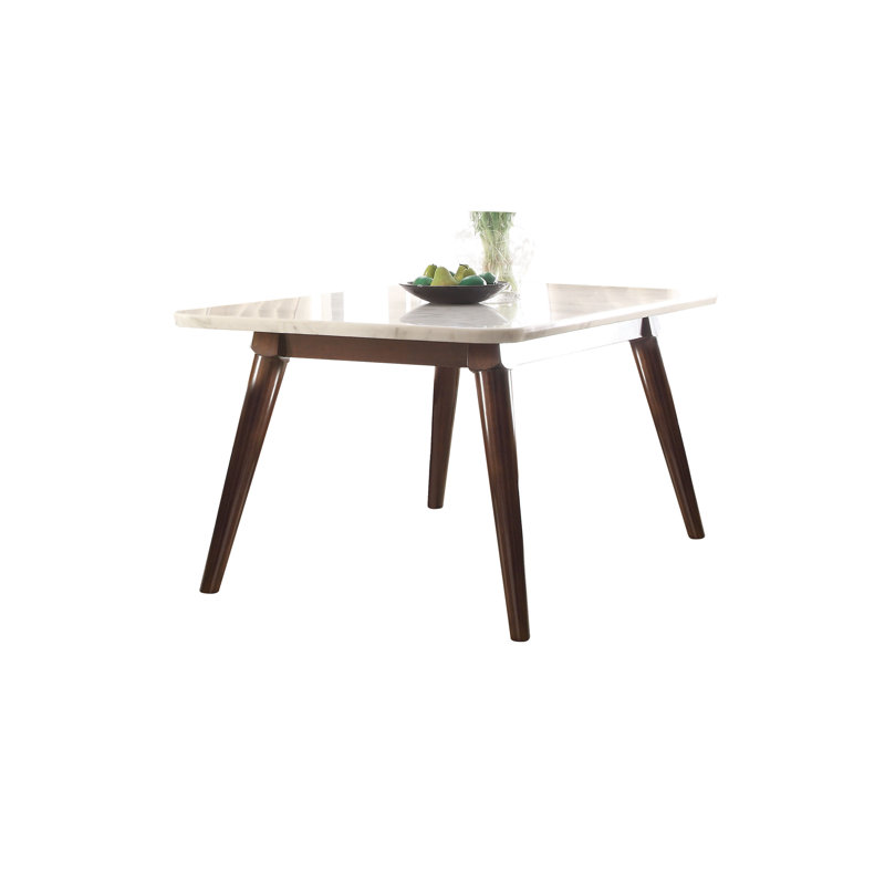Jacy 6 - Person Marble Top Four Leg Dining Set
