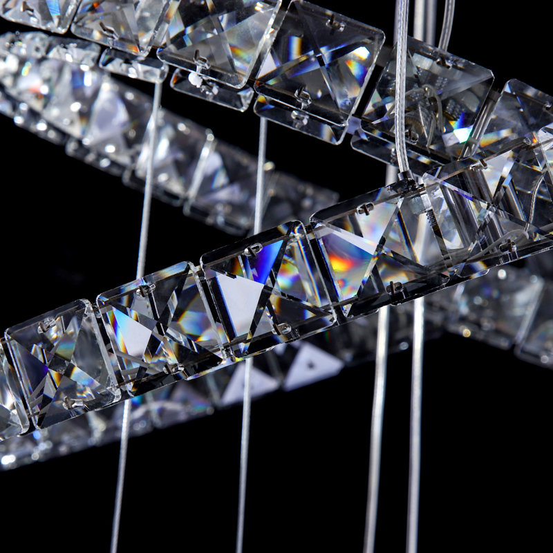 6 -Ring Light LED Tiered Chandelier