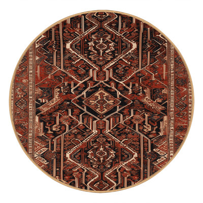 Machine Washable Persian Brown Area Rug