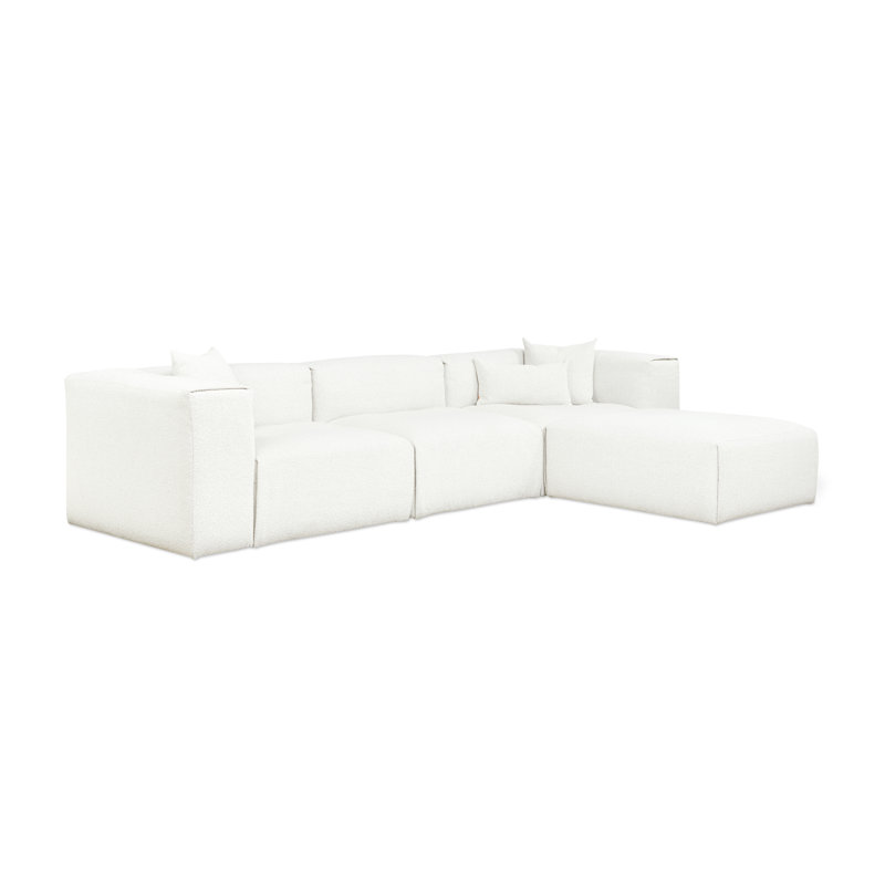Nest Modular 4-PC Sectional, Bone Boucle