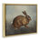 «Brown Rabbit on Grey Floater», art mural sur toile flottante par Julia Purinton