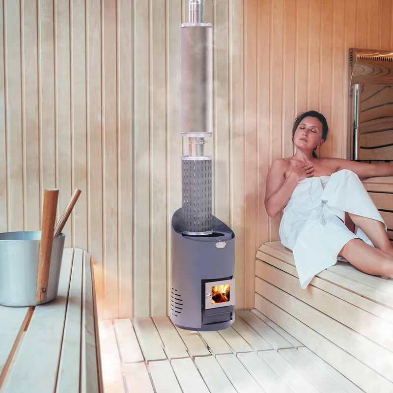 Ensemble de cheminée de chauffage au bois pour sauna