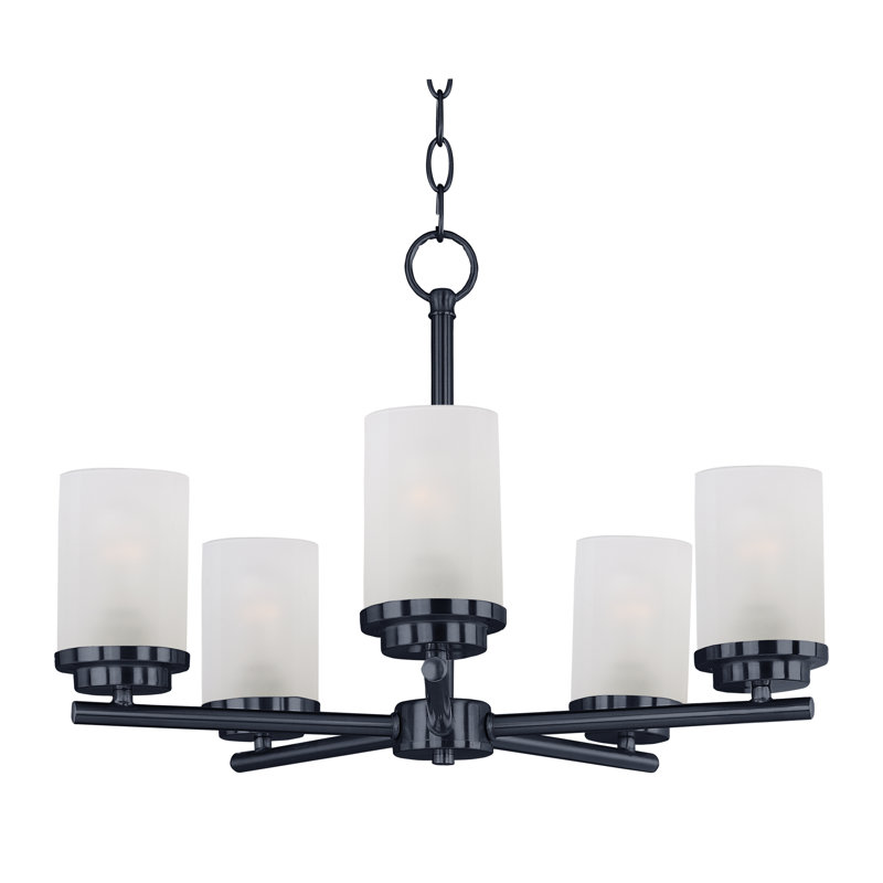 Lustre classique à 5 lumières à abat-jour amonnie