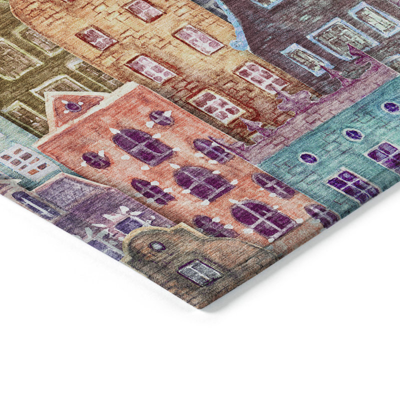 Altair Washable Abstract Indoor / Outdoor Rug, Rectangle 1'8" x 2'6"