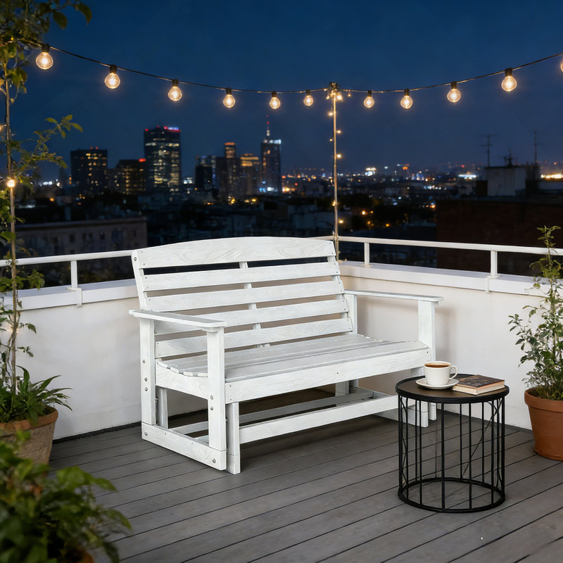 Banc oscillant et causeuse Loveseat, Blanc