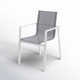 Placido Powder Coated Aluminum Outdoor Stacking Dining Armchair