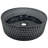 Luminous 36" Minimalist Metal Console Sink with Glass Vessel Basin and Solid Surface Top-102480560-102480546