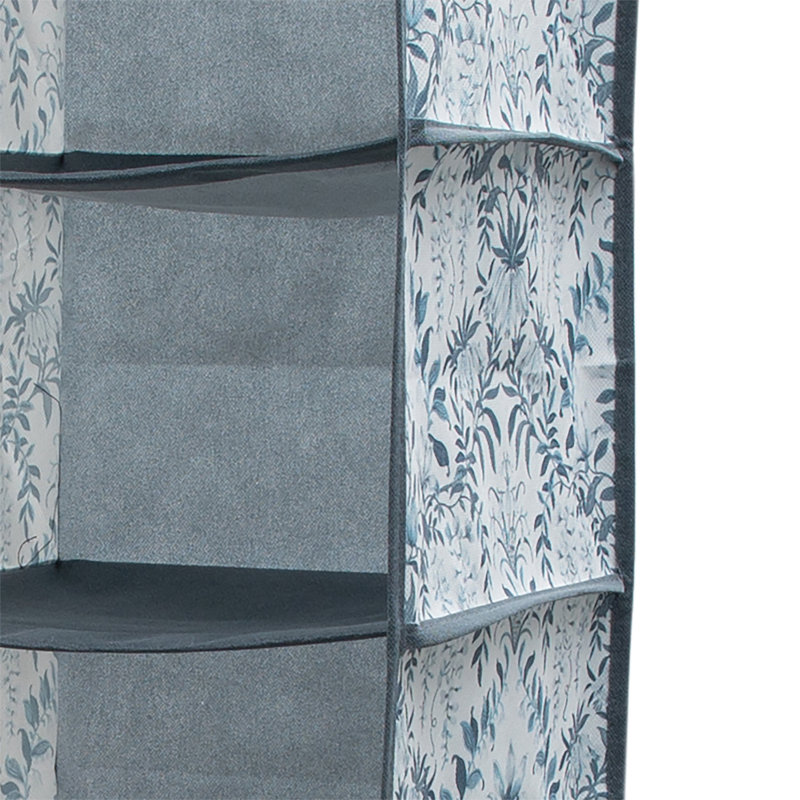Laura Ashley Blue 6-Shelf Hanging Closet Organizer