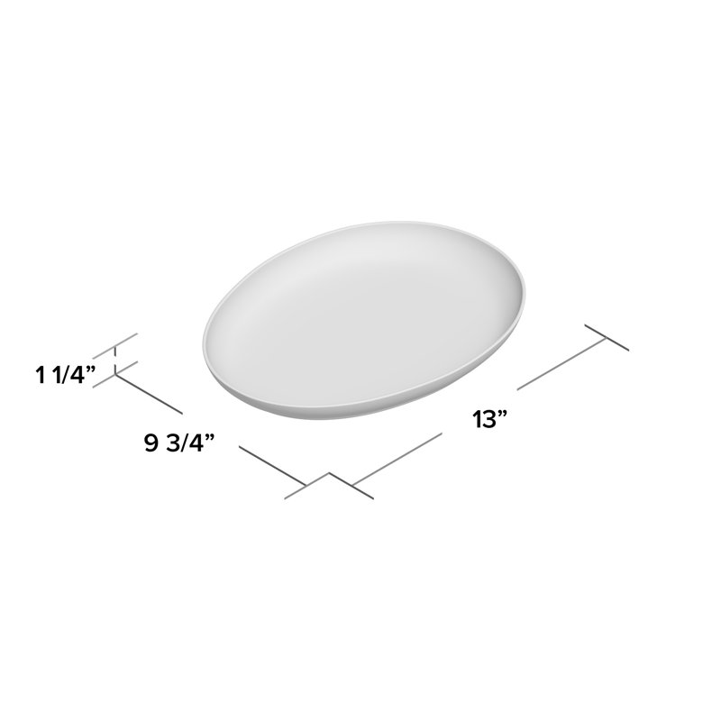 Mussel Semi-Matte Porcelain Oval Dinner Plate Set