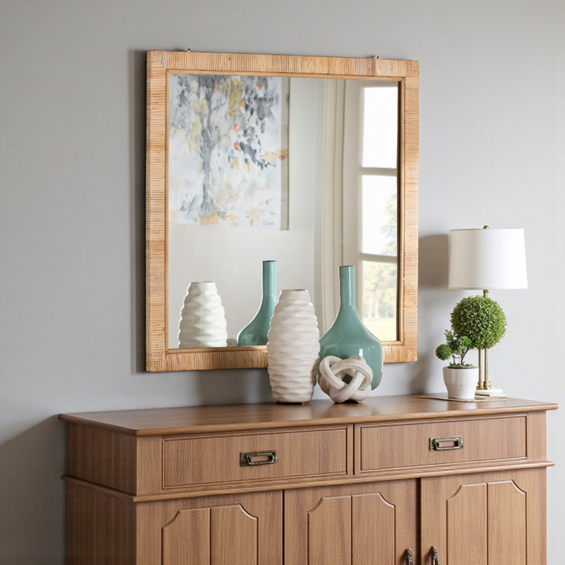 Miroir d'appoint mural Clark, 34,13 po x 34,13 po