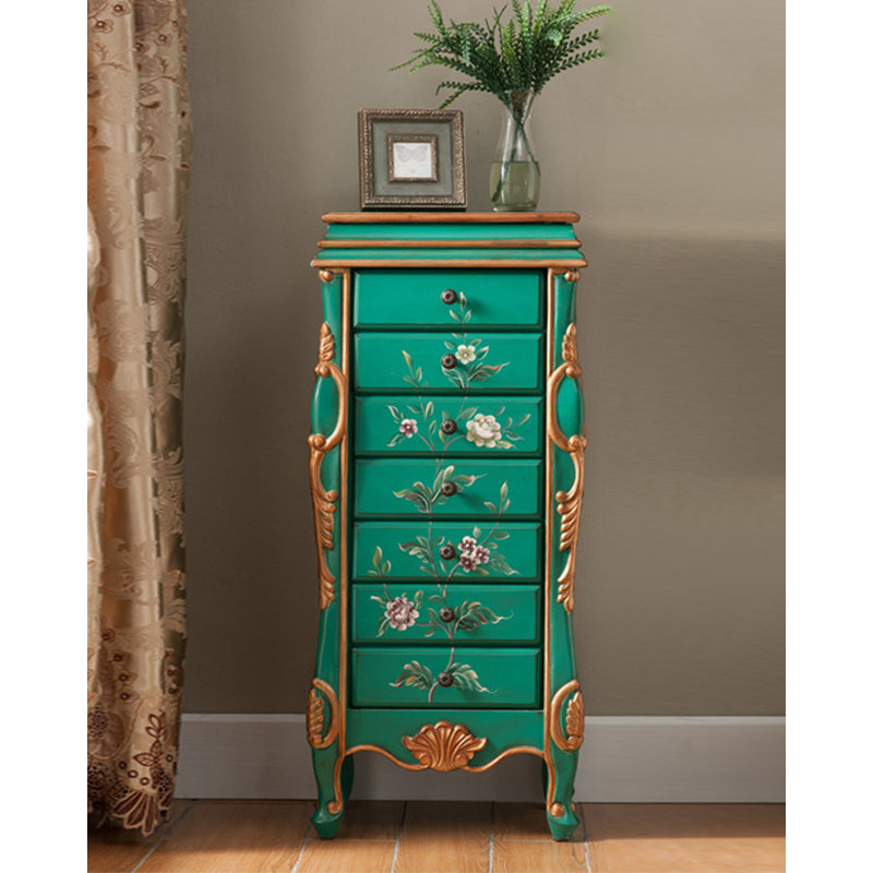 Armoire à bijoux en bois massif Country Style