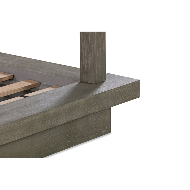 Monae Solid Wood Panel Bed, Queen