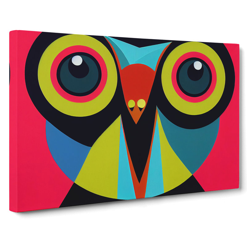 Bold Abstract Owl Vol.4 - Wrapped Canvas, 40cm H x 60cm W x 3cm D