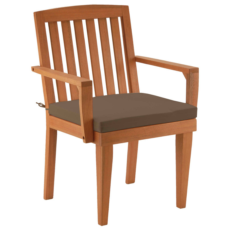 Chaise de terrasse avec coussin Antonietti, Chocolat