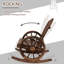 Chaise Adirondack à bascule Devontia, chaise berçante d'extérieur avec accoudoir à roulettes, chaise Adirondack à lattes-354571228