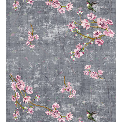 Blossom Chinoiserie Animal Print Metallic Wallpaper Roll