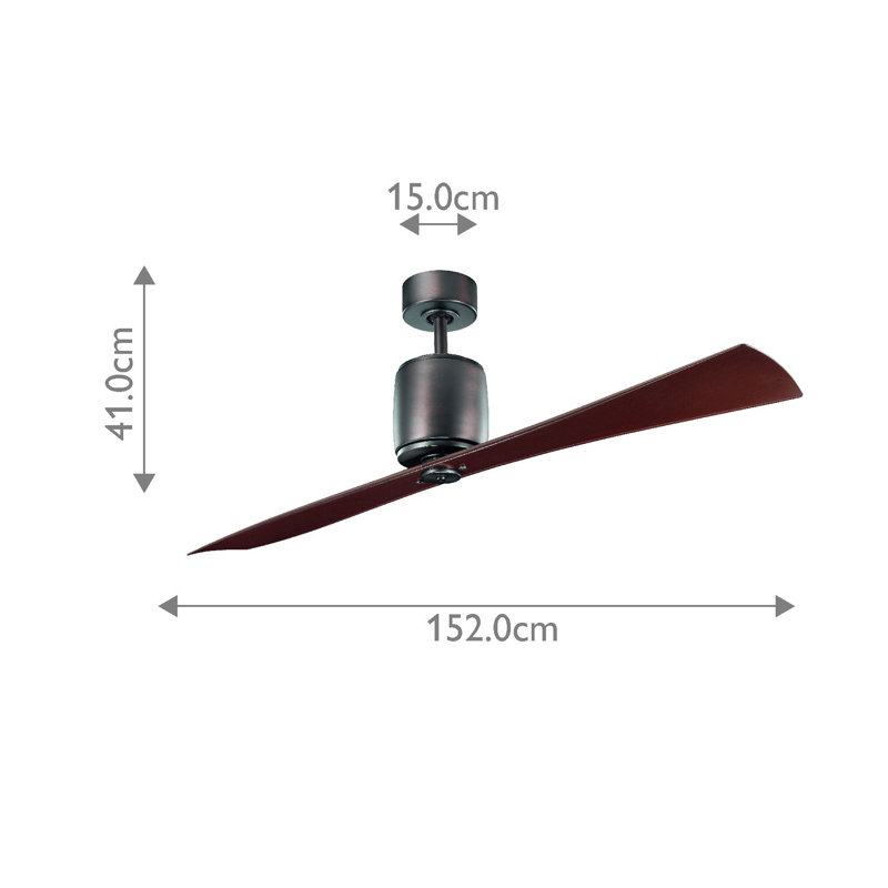 Armadeo 60cm Ceiling Fan, Oil Brushed Bronze, Oil Brushed Bronze