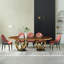 9 Pieces Galaxy Rectangular Dining Set Beige Chair-491605854