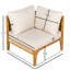 Canapé modulaire d'extérieur en bois d'acacia Alvie