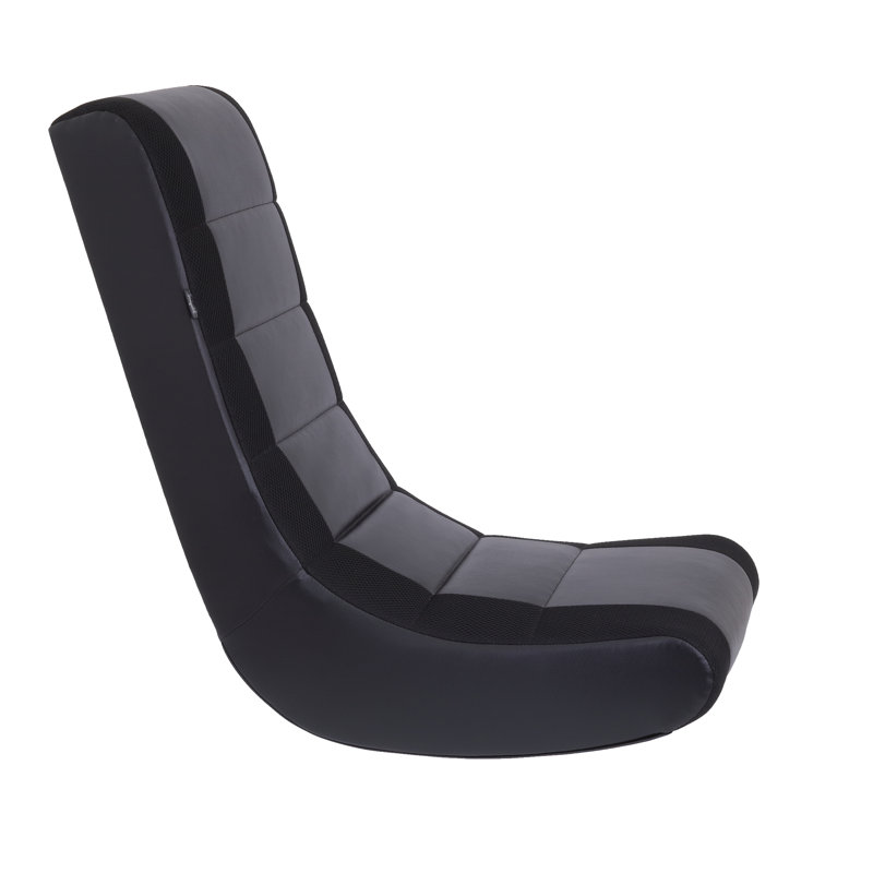 Chaise berçante Neal, Noir à rayures noires