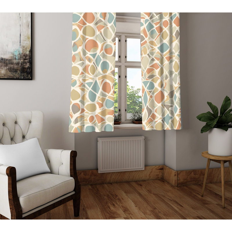 Semi Sheer Curtain Pair, 20" W x 52" L
