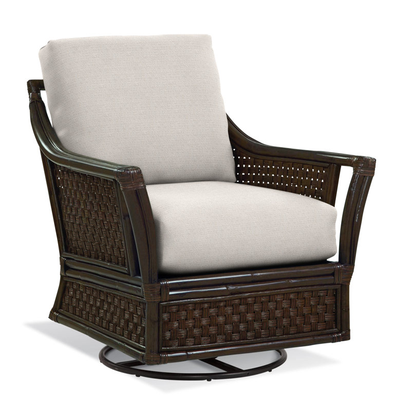 Fauteuil pivotant large de 32 po Boca, Performance texturée blanche; 0865-91, Café