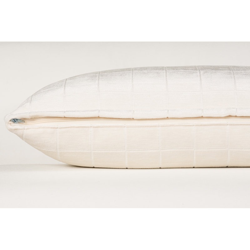 Coussin décoratif Vermouth Otterville, Polyester, H 14 po x l 52 po, Bloc crème ivoire