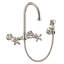 Whitehaus Collection Wall Mount Faucet with Gooseneck Swivel Spout and Solid Brass Side Spray-1711300135-1623521454