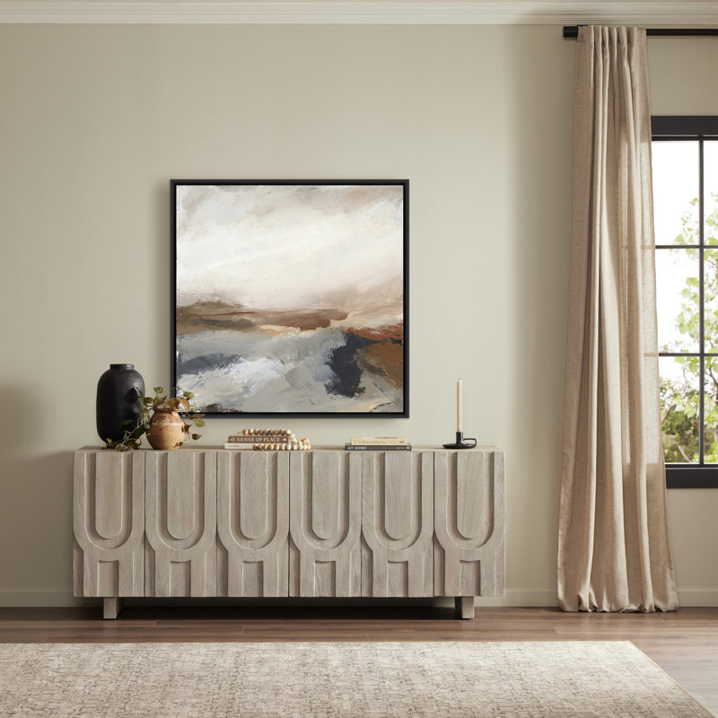 Desert No. 3 Painting by Melanie Biehle, Black Maple Canvas Floater Framed, 40" H x 40" W