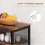 LED Wine Cabinet With Charging Station Glass Holders