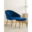 72cm Wide Velvet Footstool Ottoman-512066929