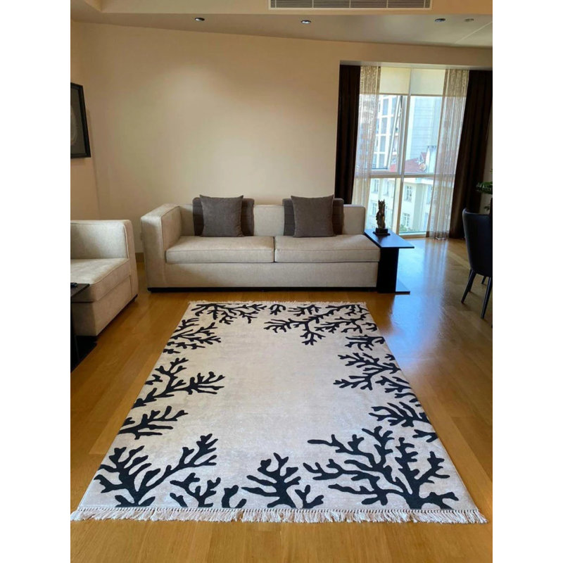 Lao Performance Washable Floral Indoor / Outdoor Rug, Rectangle 5'11'' x 8'2''