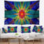 Tapisserie fleur en couleurs fractales abstraites-28498008