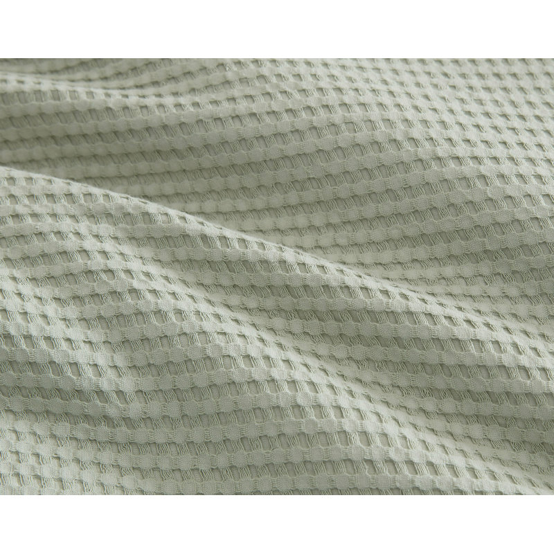 Couette en coton gaufré 3 pièces , Housse de couette très grand et 2 très grandes t, Vert