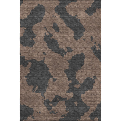 Premium Machine Washable Prisco Chocolate Rug