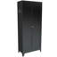 Armoire de cuisine 75 po en métal noir avec 5 tablettes réglables (capacité de 180 lb), armoire de cuisine autoportante avec tablettes réglables, vaisselle dans la cuisine, garde-manger, salle à manger