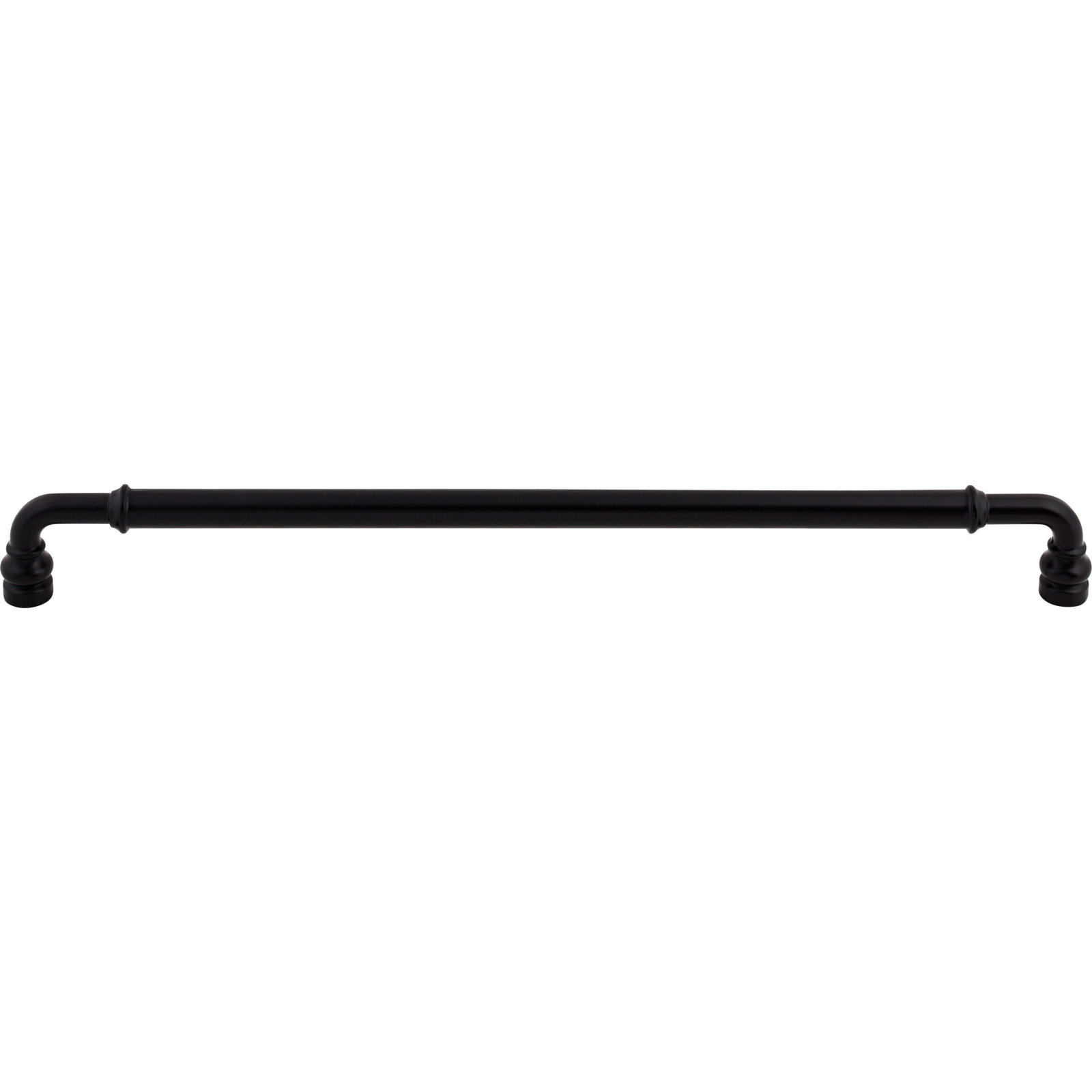 Brixton Bar Cabinet Pull, 12" Center to Center, Flat Black