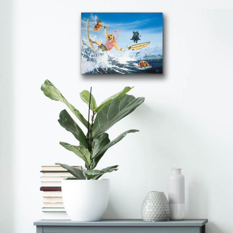Art mural en verre Trinx «Diva Dawgs» par Scott Westmoreland, H 12 po x l 16 po x P 0,13 po