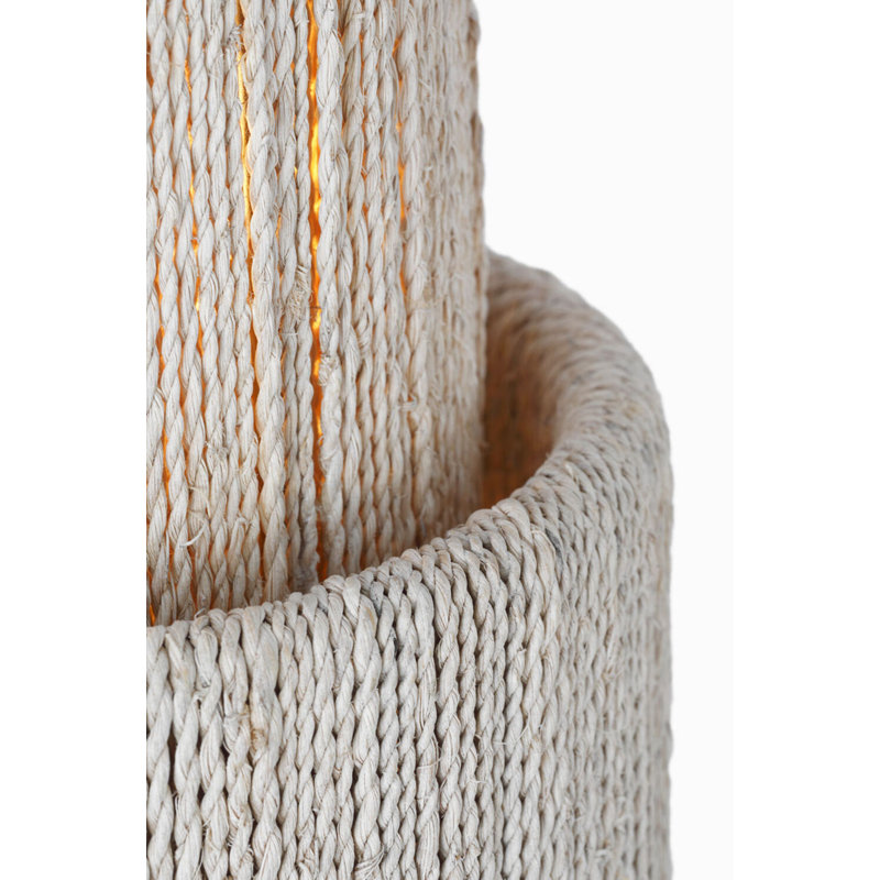 Dorado 17" Sconce in Antique-Burnished Brass and Washed Abaca