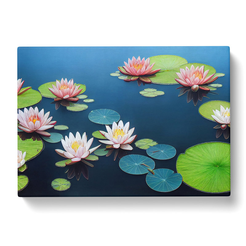 Picturesque Water Lily Pond - Wrapped Canvas, 50cm H x 76cm W x 3cm D