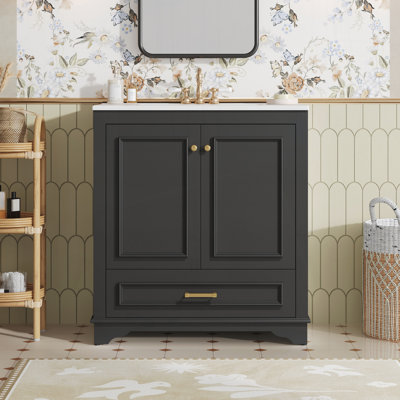Meuble-lavabo 30 po avec lavabo en céramique