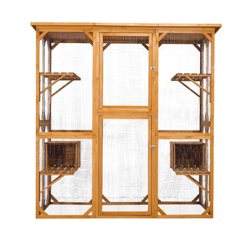 Parc pour chat 72 "avec 3 plateformes de saut et 2 cabines de sieste