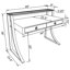Bureau à 2 tiroirs Serrano blanc ultrabrillant - Bureau élégant et fonctionnel-985018219